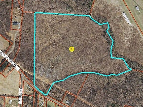 Aerial view of property line