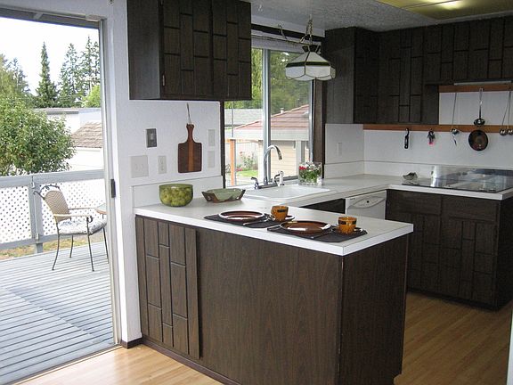 Kitchen With Deck off Slider