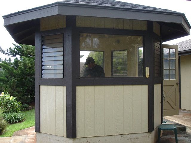 Gazebo in backyard