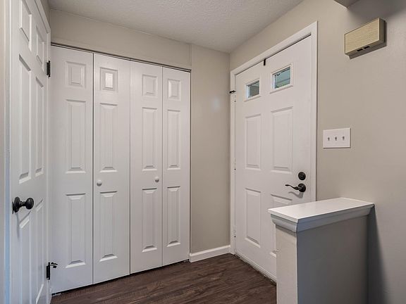 Front entry with large coat closet.