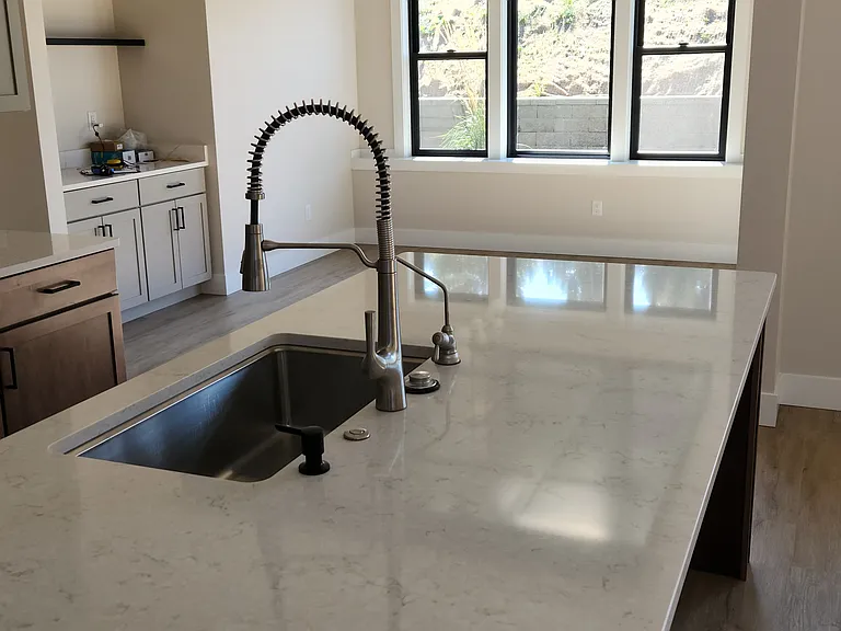 Kitchen Island looking into Dining Room