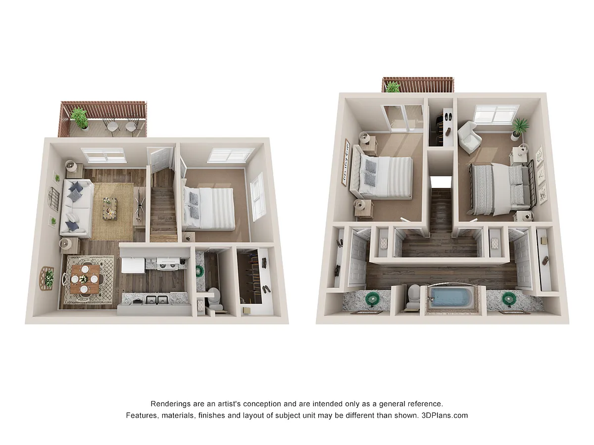 Floor plan 3 Bed 1.5 Bath Townhome Luxury Rehab 1300 sq ft