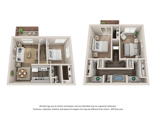 Floor plan 3 Bed 1.5 Bath Townhome Luxury Rehab 1300 sq ft