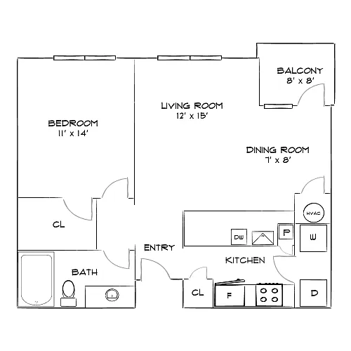 Floor plan Design 1B Premier 2