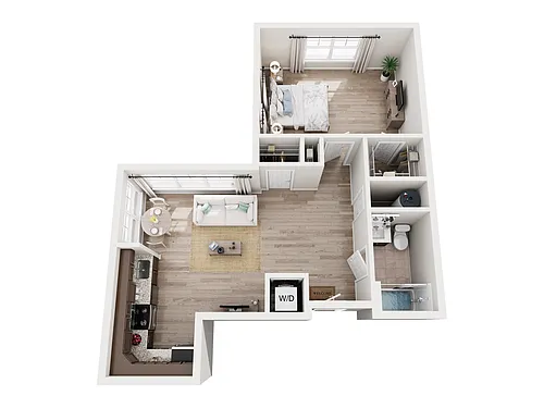 Floor plan 1 Bedroom F