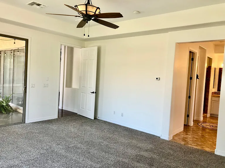 Sliding door to backyard