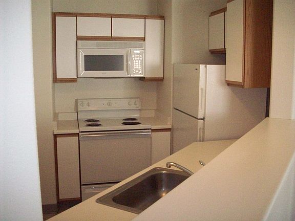 View of kitchen from living room