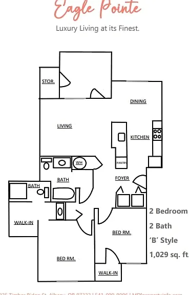 2x2B Floor Plan 2x2B Floor Plan