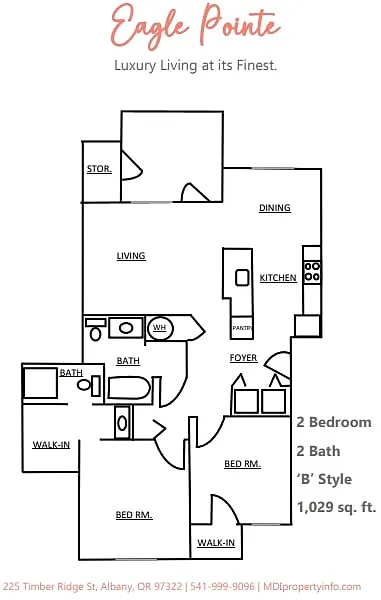 Floor plan 2x2B