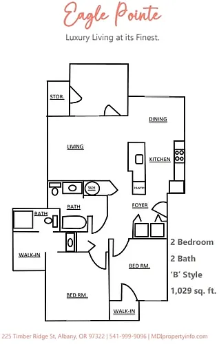 Floor plan 2x2B