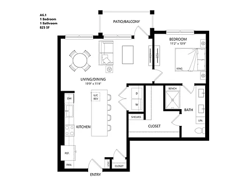 Floor plan A61