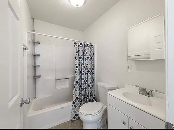 bathroom located upstairs