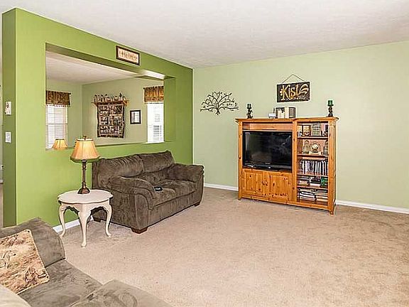 Living Room. family room opens to kitchen