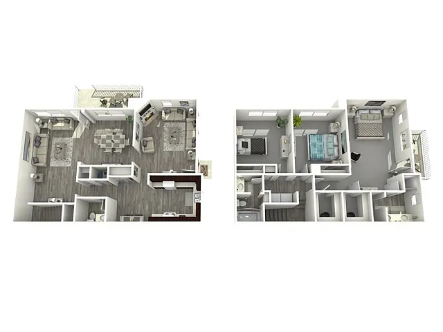 Floor plan 3 Bed, 2 Bath C