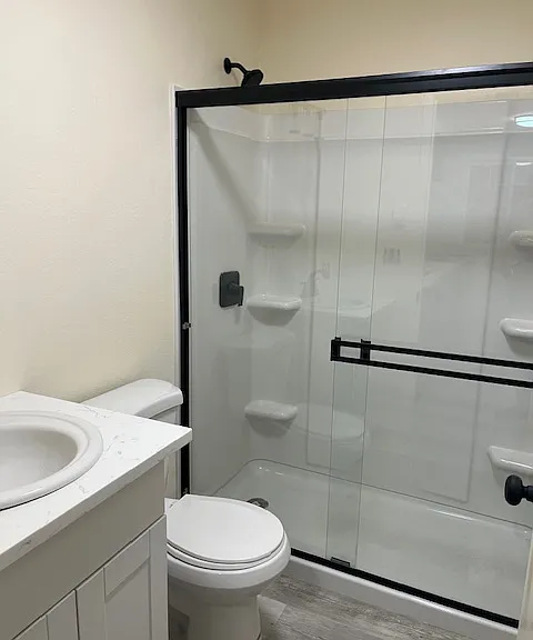New walk-in shower