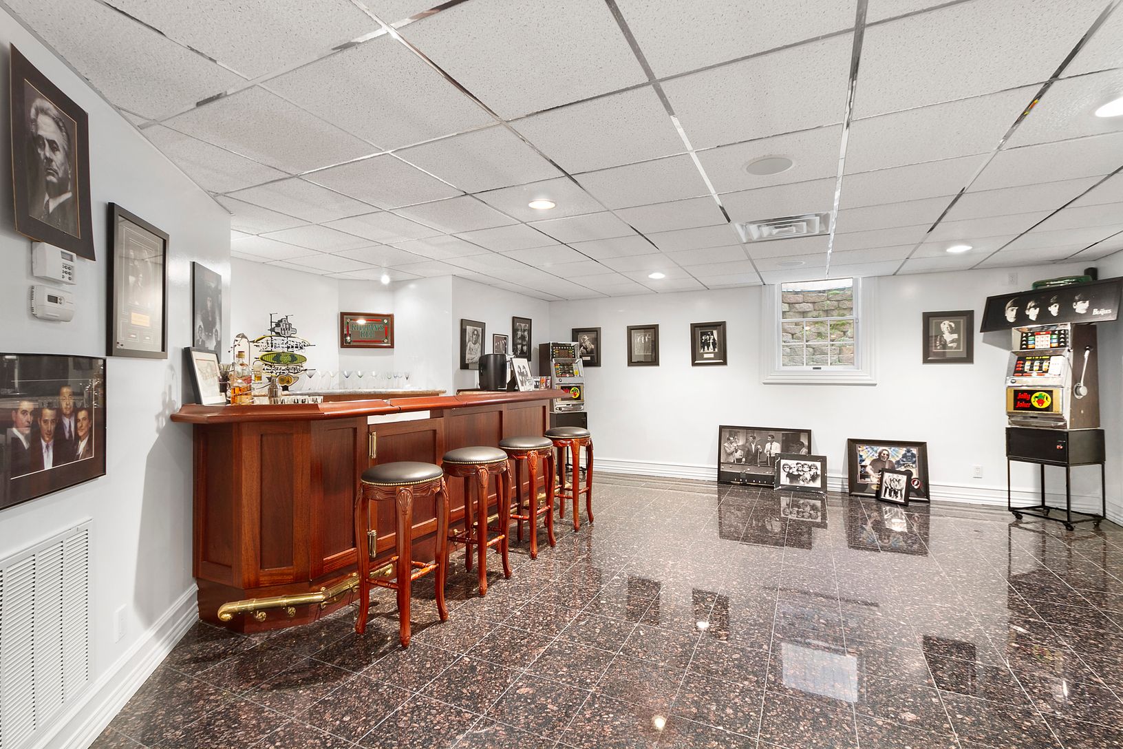  Lower Level Bar with Water and Refrigerator 