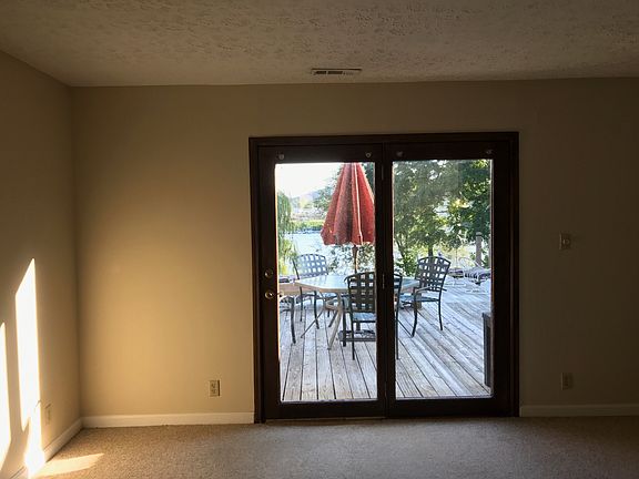 Family room has fireplace