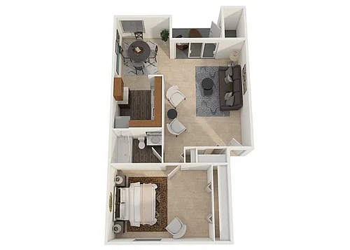 Floor plan 1 Bedroom A