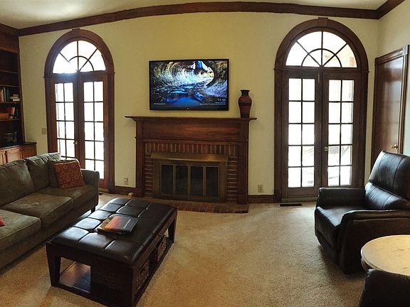 French doors to porch