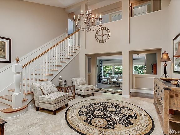 Formal entry with cathedral ceiling.