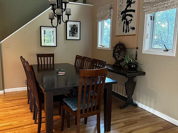 Solid mahogany table with seating for eight
