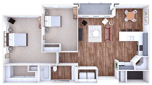 Floor plan The Cab 2x1