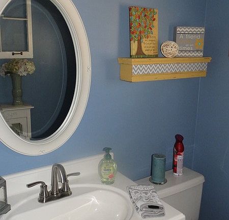 Half Bathroom : New sink and mirror