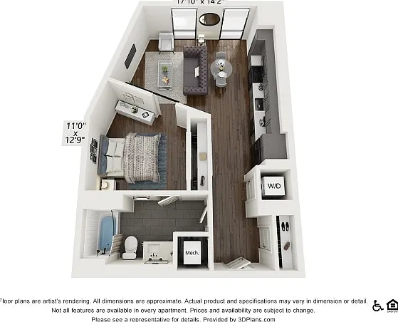 A6 | 1 bed 1 bath | 695 sq ft A6 | 1 bed 1 bath | 695 sq ft