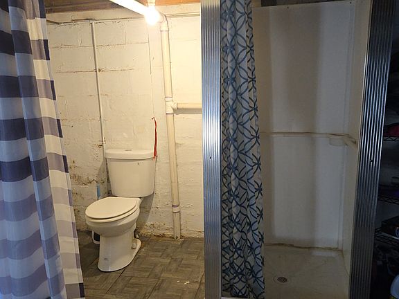 Basement shower and toilet