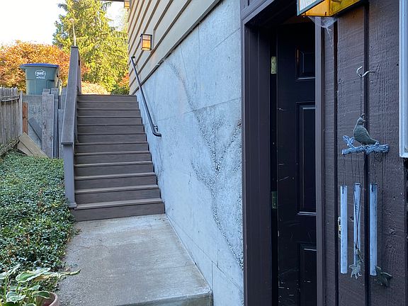 Stairway to private entry door