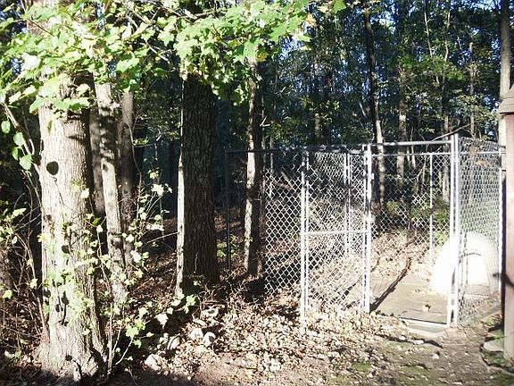 dog kennel/invisible fence in yard