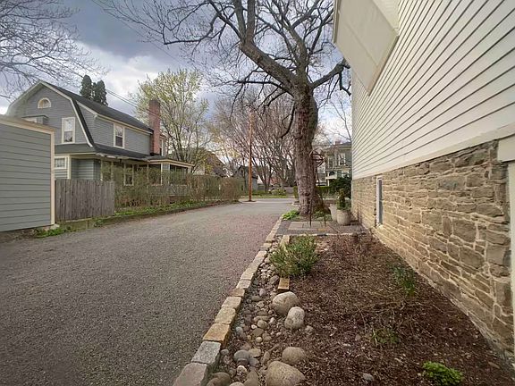 The private Clinton St. driveway