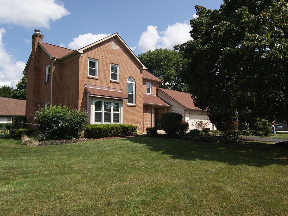 Corner lot 6885 Gullway Bay Dr. Dublin. Across a street to the entrance of Dublin Coffman Par. Private Driveway with Two car attached garage, Newer windows. Modern floor plan,