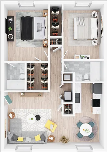 Floor plan 2 Bedrooms 2 Bathrooms