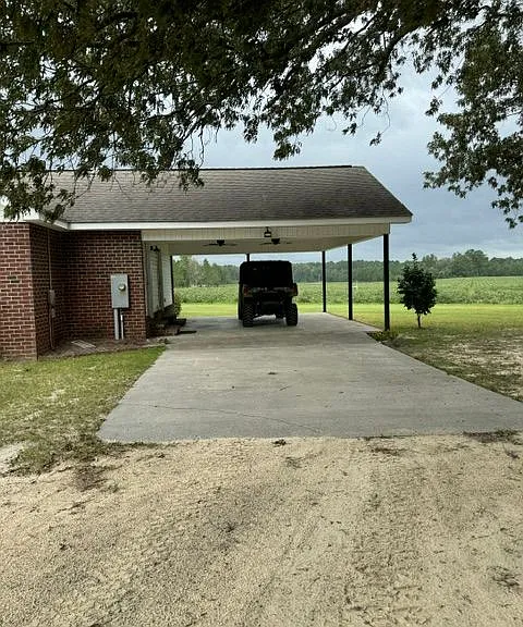 Carport attached to home