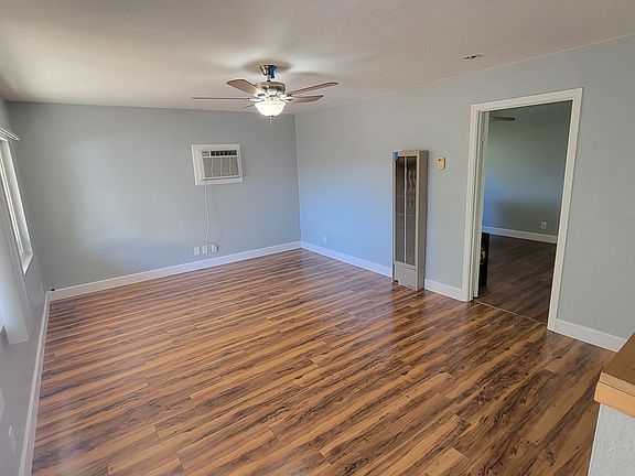 View of the living room from the kitchen.