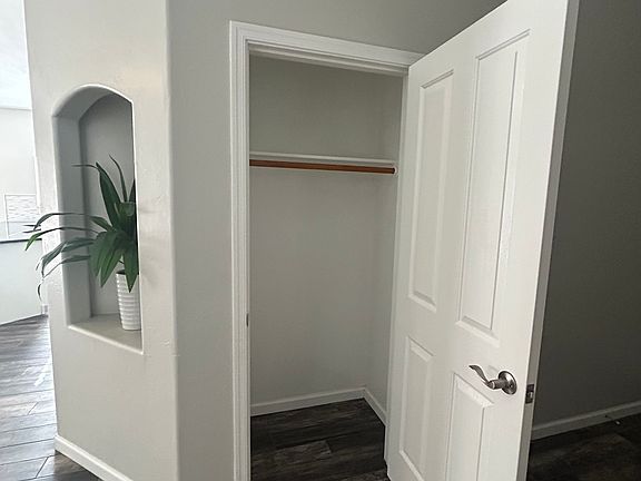 Coat closet by entryway