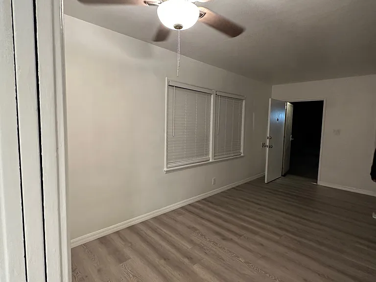 View to front door from living area