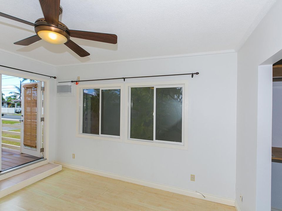 Front bedroom; "Master" with AC and French doors with walkin closet.