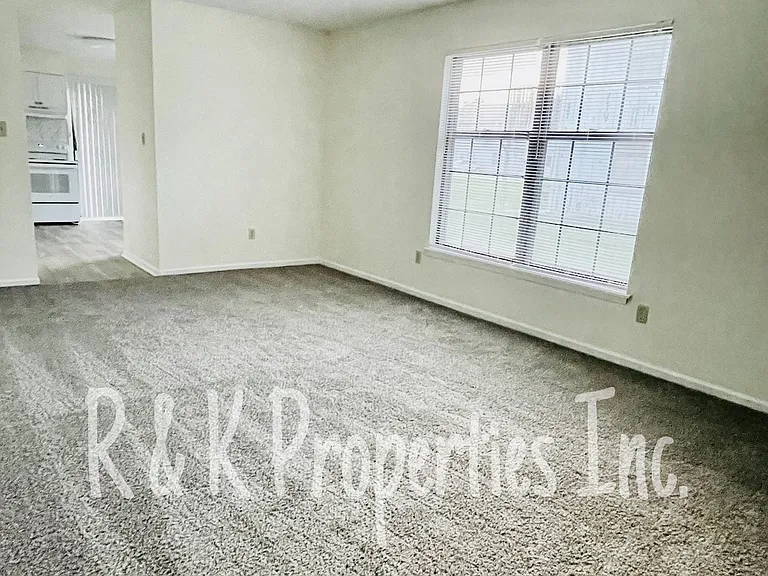 living room into kitchen