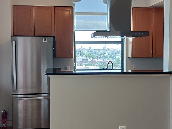 kitchen counter and fridge