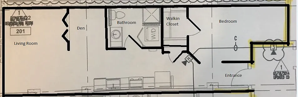 Floor plan 617 w Den - Available 5-10-26