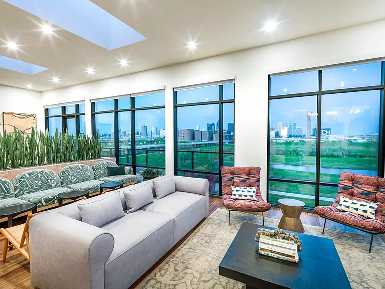 Skyline serenity awaits_soak up views of Downtown Dallas from our rooftop solarium and deck