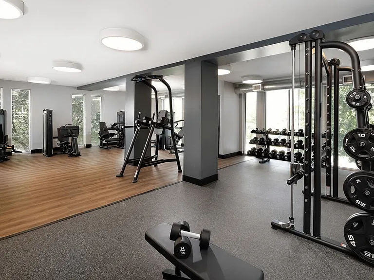 Fitness center with strength equipment