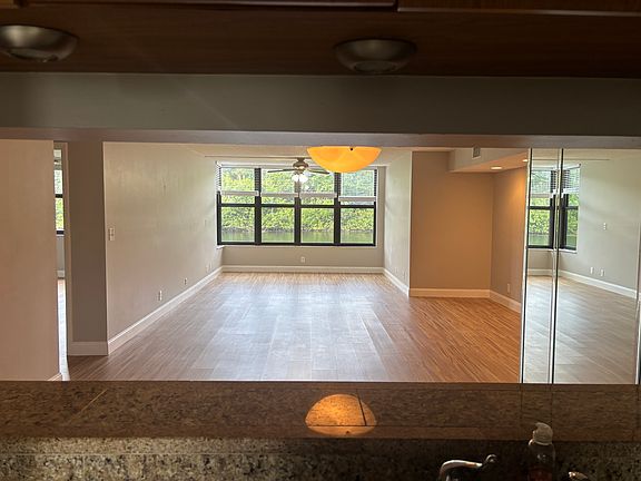 View from kitchen to living/dining room