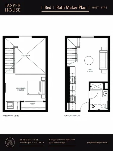 Floor plan 1 Bed 1 Bath Maker