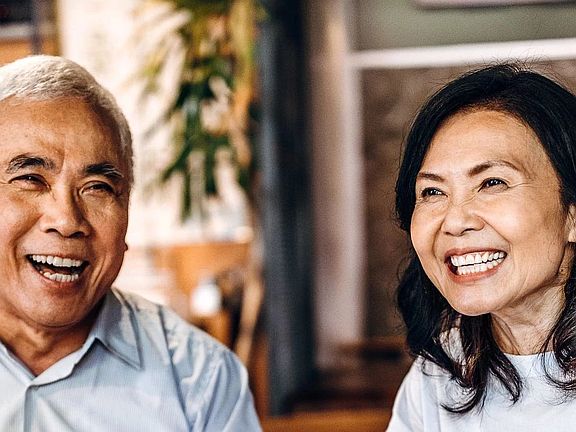 Couple Out Sipping Coffee