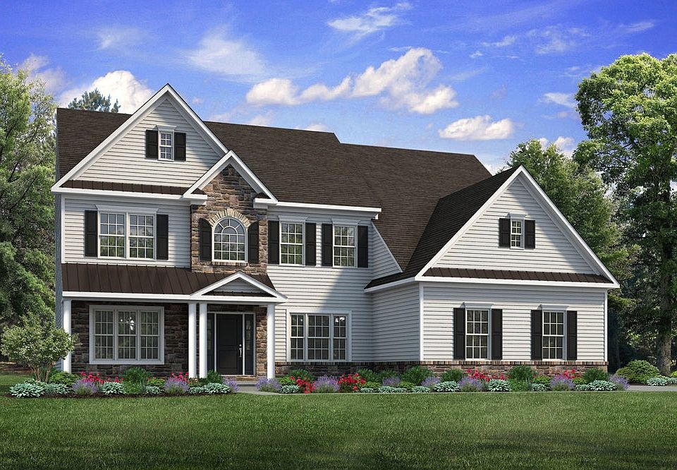 Farmhouse Elevation - Side Entry Garage