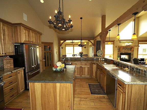 Gourmet kitchen with granite and slate counter tops