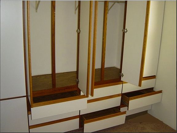 Closets in bedroom
